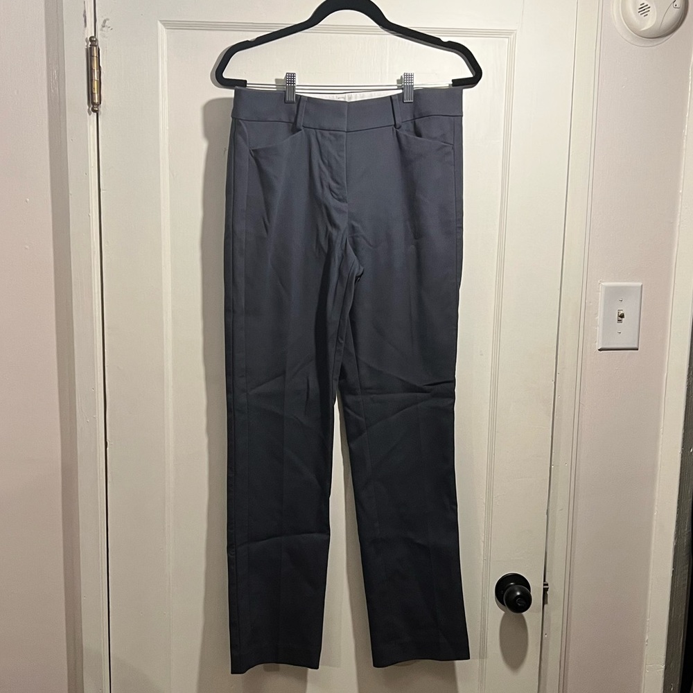 LOFT Julie Straight Leg Pants Grey-Blue size 6